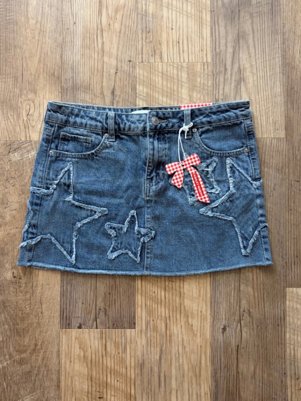 Ashley Mason Y2K Micro Mini Denim Skirt